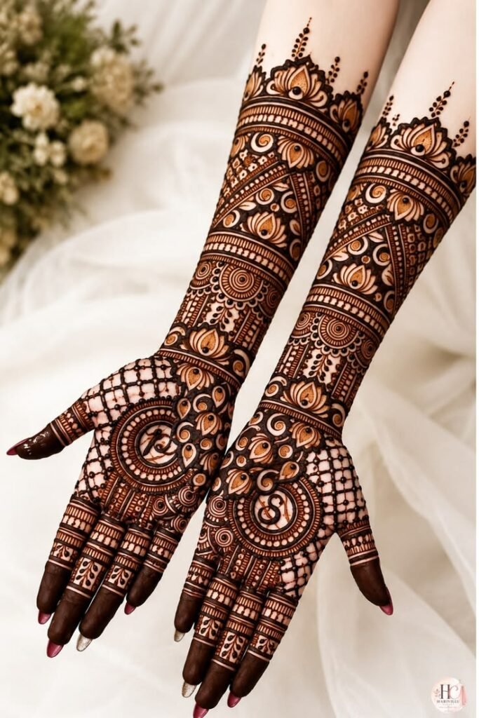 Stunning Full Hand Bridal Mehndi Design for a Timeless Wedding Look ✨